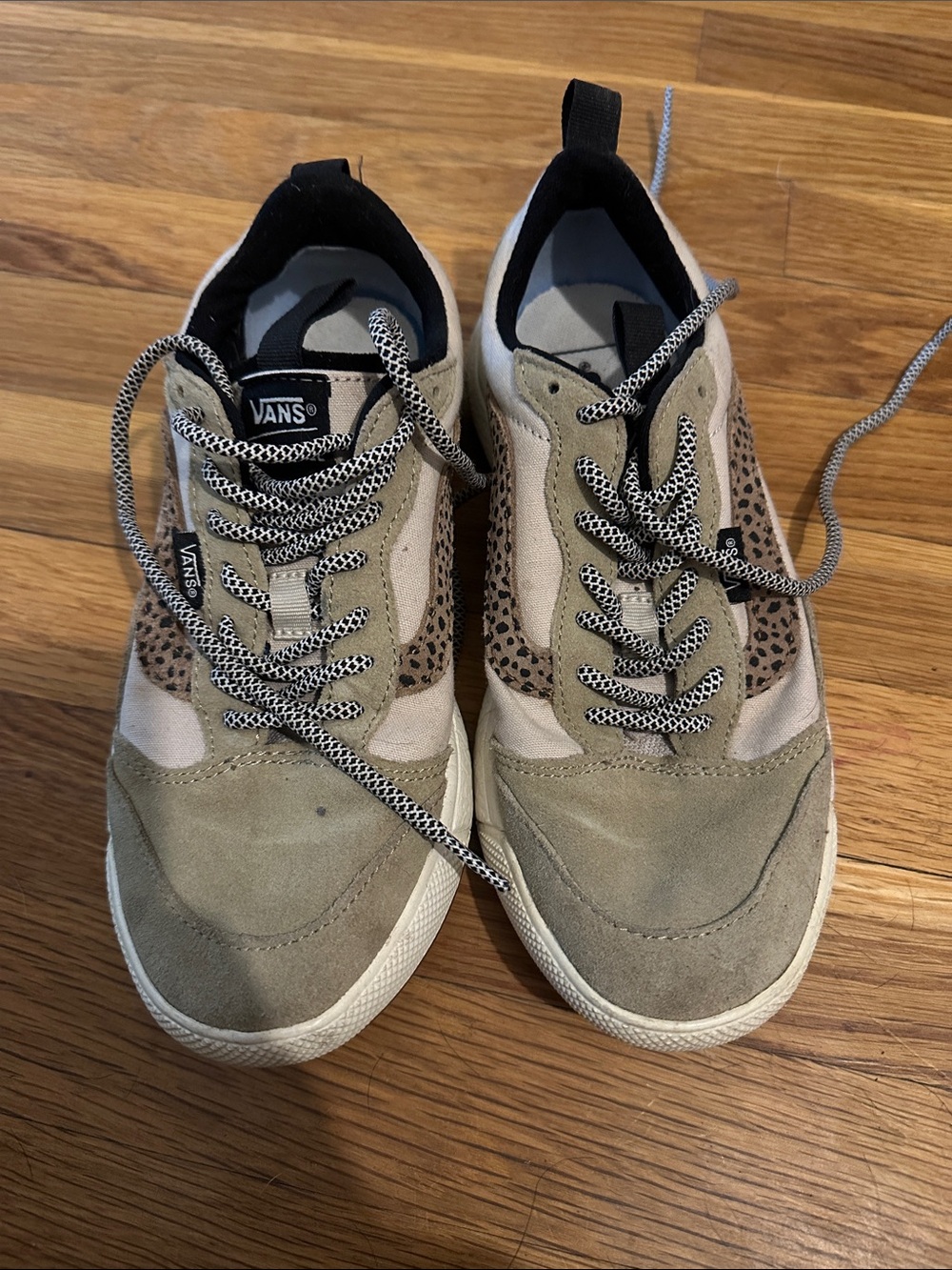 Vans Women's Taupe Suede & Patterned Panel Low-Top Sneakers
